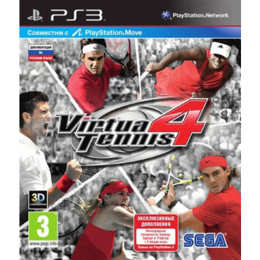 Virtua Tennis 4 [PS3, Русская документация] (Б/У)