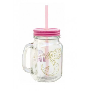 Кружка стеклянная Funko Disney Little Mermaid Pearl Anniversary Instant Mermaid Mason Jar UT-DI06118