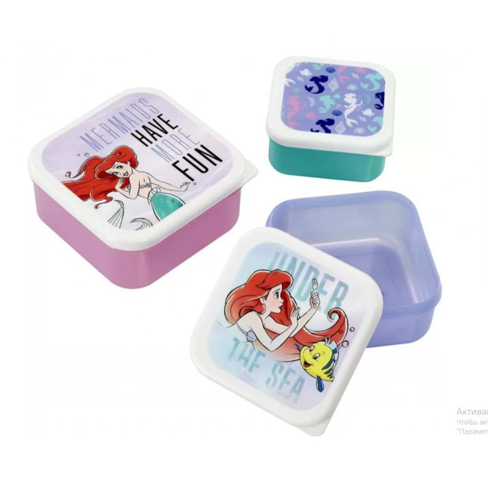 Набор контейнеров для хранения продуктов Funko Little Mermaid Pearl Anniversary 3шт UT-DI06121