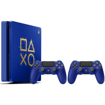 Sony PlayStation 4 SLIM Special Edition Blue 1TB + 2 джойстика + коробка (Б/У)