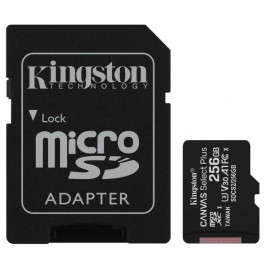 Карта памяти 256gb kingston class 10 canvas select plus a1 100 mb/s без адаптера